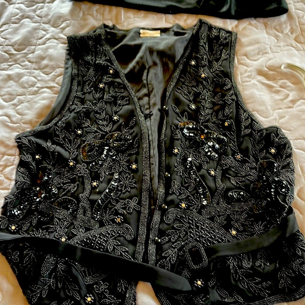 Hildegards Aspen Vintage Beaded Silk Vest